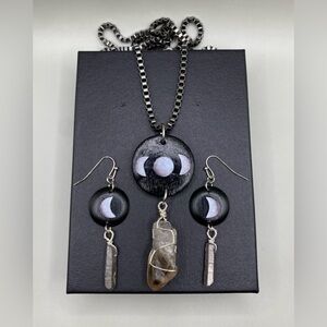 🌚Moon Phases Smoky Quartz Set
